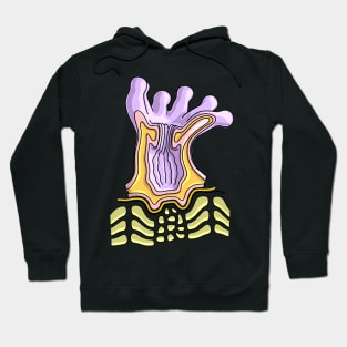 Coral Polyp Anatomy Diagram - Marine Biology Illustration Hoodie